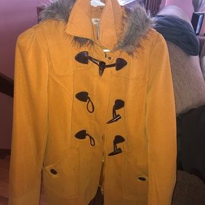 Mustard winter coat